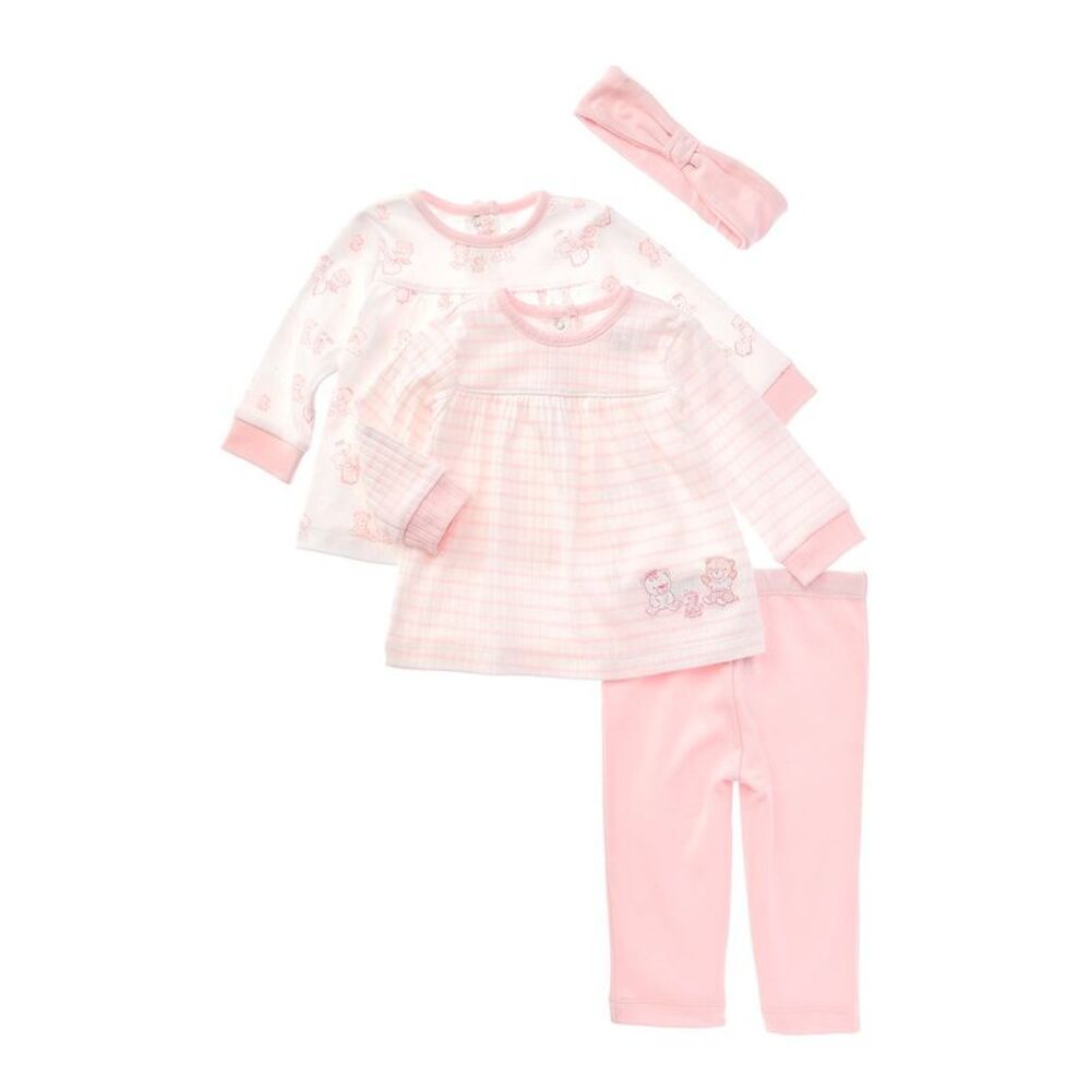 Little Me Girls  Bears Pant Set, Pink